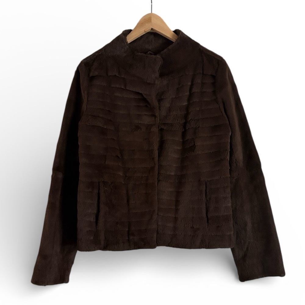 Trilogy Collections Michael McCollom Brown Rabbit Fur Jacket Small